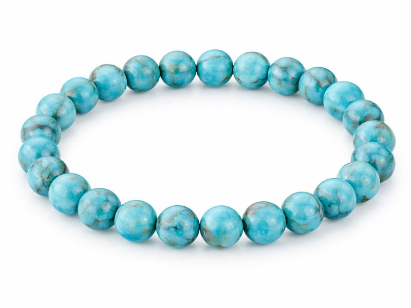 Sky Blue Quartz Bracelet (Dyed, Turquoise Colour)